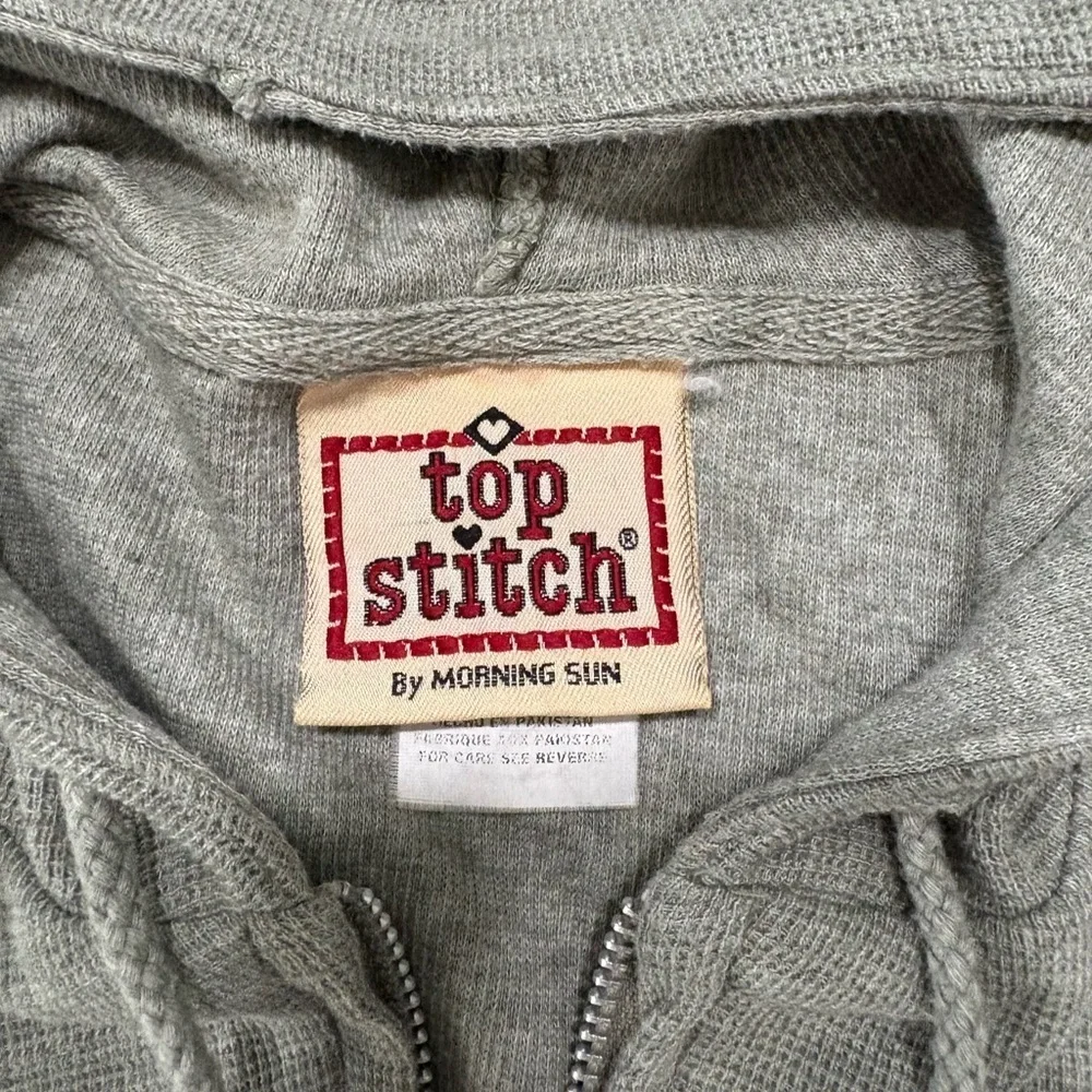 Top Stitch by Morning Sun light green zip up jacket